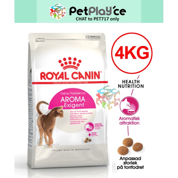 Royal Canin AROMA Exigent Feline 4kg Dry ORIGINAL PACKAGING Aromatic Picky Eater Cat SPT Range FHN