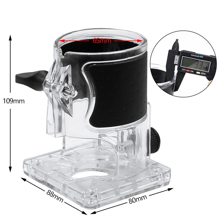 Trimming Machine Base Transparent Shield Or Tenon Gauge Or Wood Router