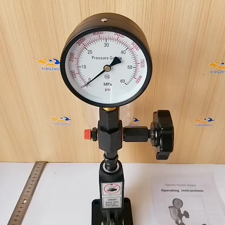 60Mpa Nozzle Pop-Pressure Fuel Injector Calibrator Dual Scale Gauge ...