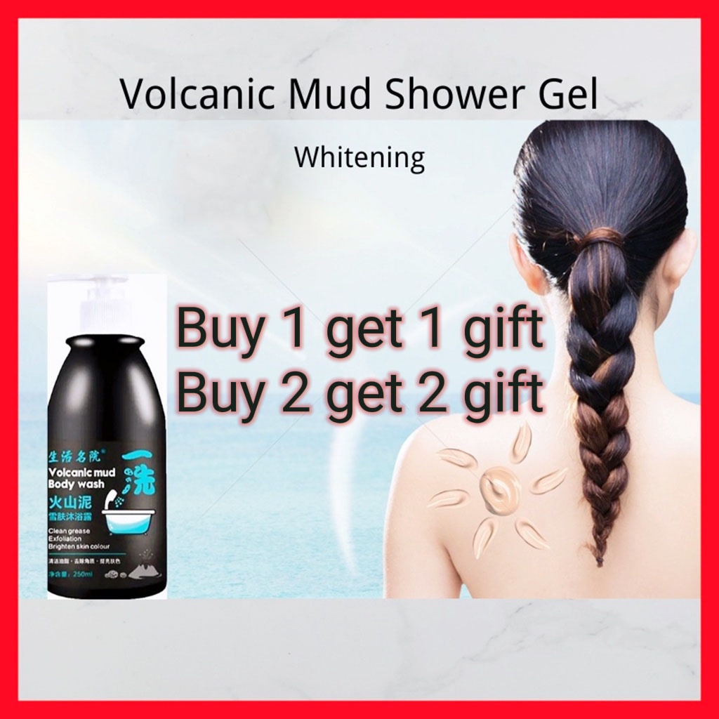 Original Volcanic Mud Shower Gel 250ml Whitening body wash Whole Body
