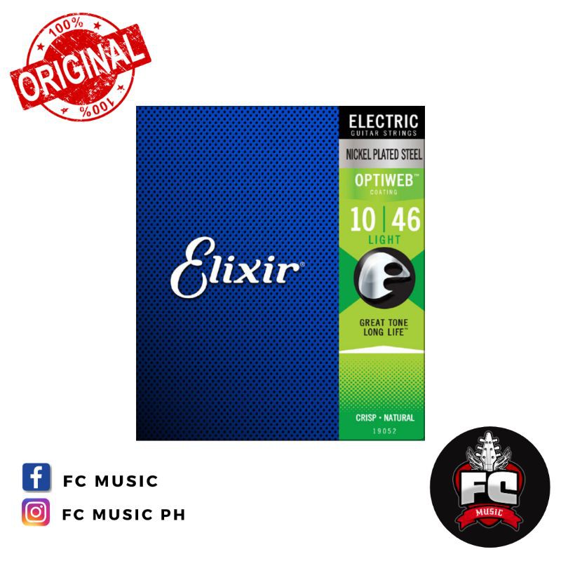 ELIXIR 10 46 OPTIWEB Nickel Plated Steel Special Gauge Electric Guitar ...