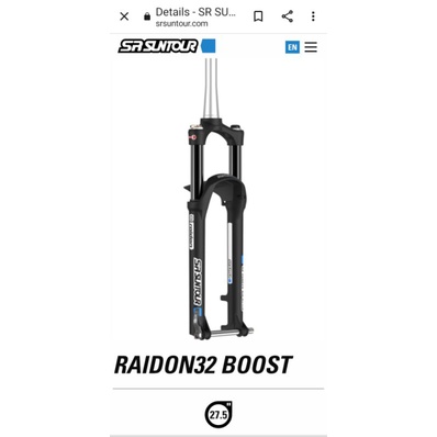 SR SUNTOUR Air Fork RAIDON 27.5 29 BOOST w Remote Fender Shopee Philippines