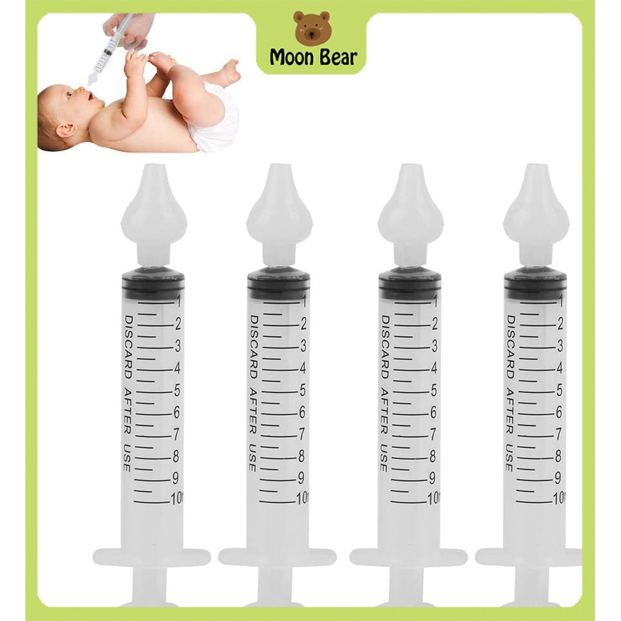 How to rinse the baby nose with saline solution and syringe?