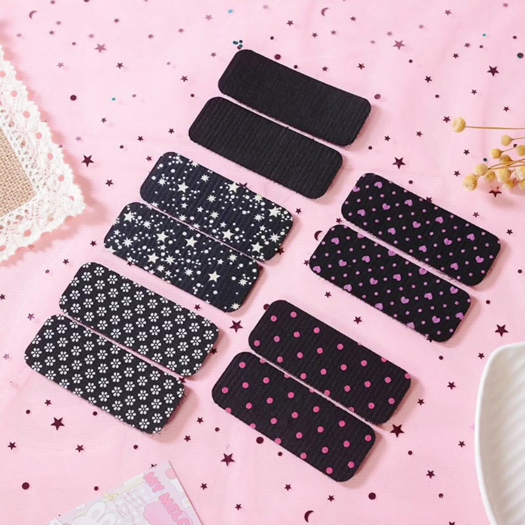 2pcs / set Broken hair sticker Sticky hair velcro Printed square bangs ...