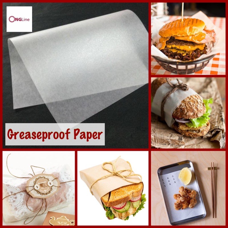 Approx 100 pcs Greaseproof Paper Food Wrapper Liner 12 x 18” or 9