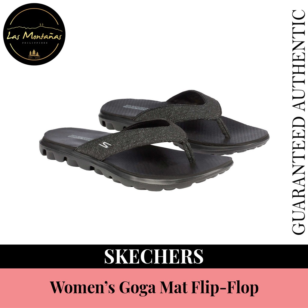 Skechers goga mat shop womens flip flops