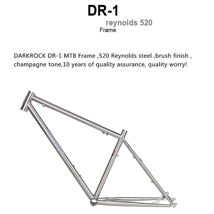 DARKROCK DR 1 MTB Frame Reynolds 520 steel Mountain bicycles parts 26inch classic chrome silver CP brush finished Shopee Philippines