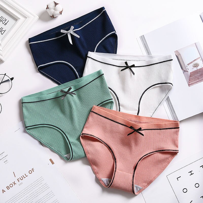 Japanese Underwear Women's Cotton Crotch Sexy Women's Mid-Waist Large ...