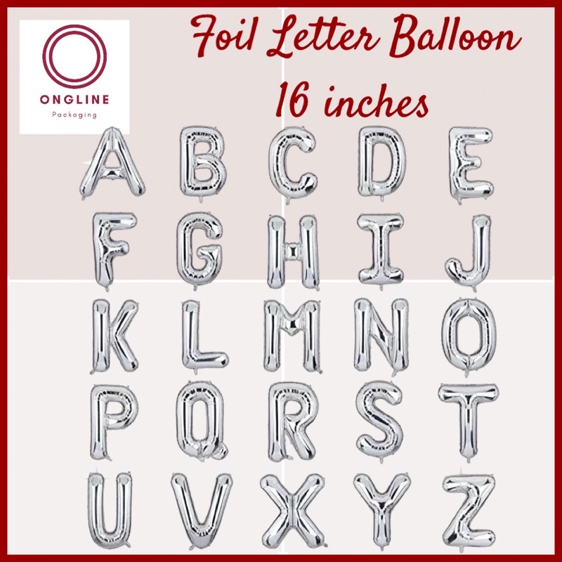 16 inches | Foil Letter Balloon | Party Supplies | Party Needs | Happy ...