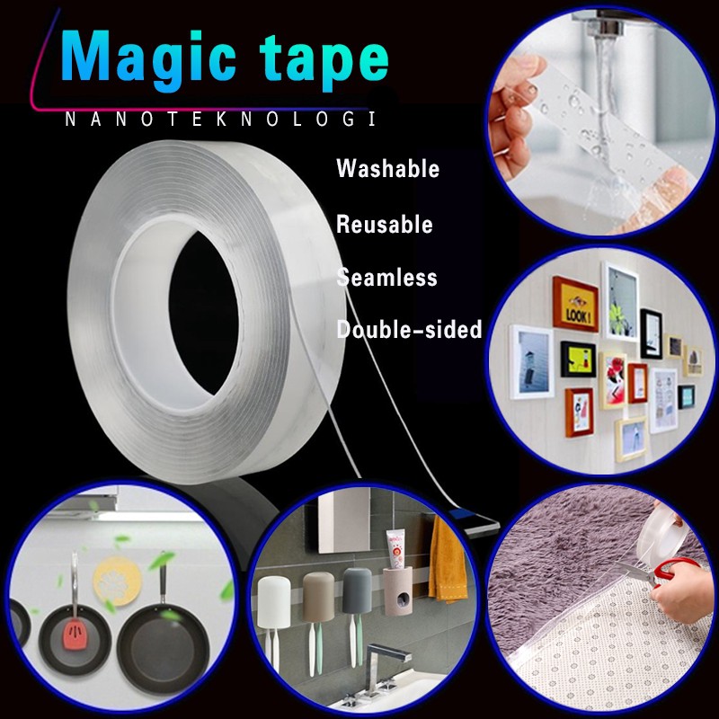 CCL 5M 3M 1M Clear Multifunction Nano Tape Strongly Sticky Double-Sided ...