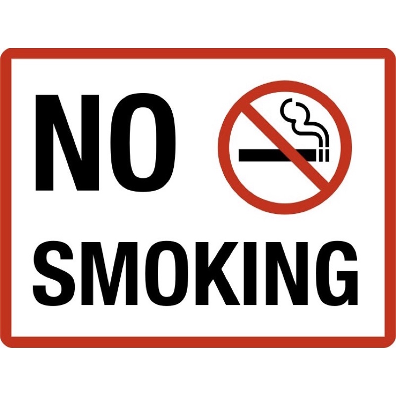 NO SMOKING SIGNGAGE LAMINATED SINTRA BOARD | Shopee Philippines