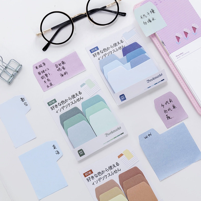 Korea Creative Gradient Color Sticky Notes Message Stickers Office ...