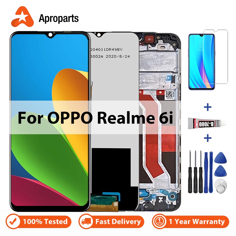 Per Realme 6i RMX2040 RMX2002 LCD Display Touch Screen Digitizer