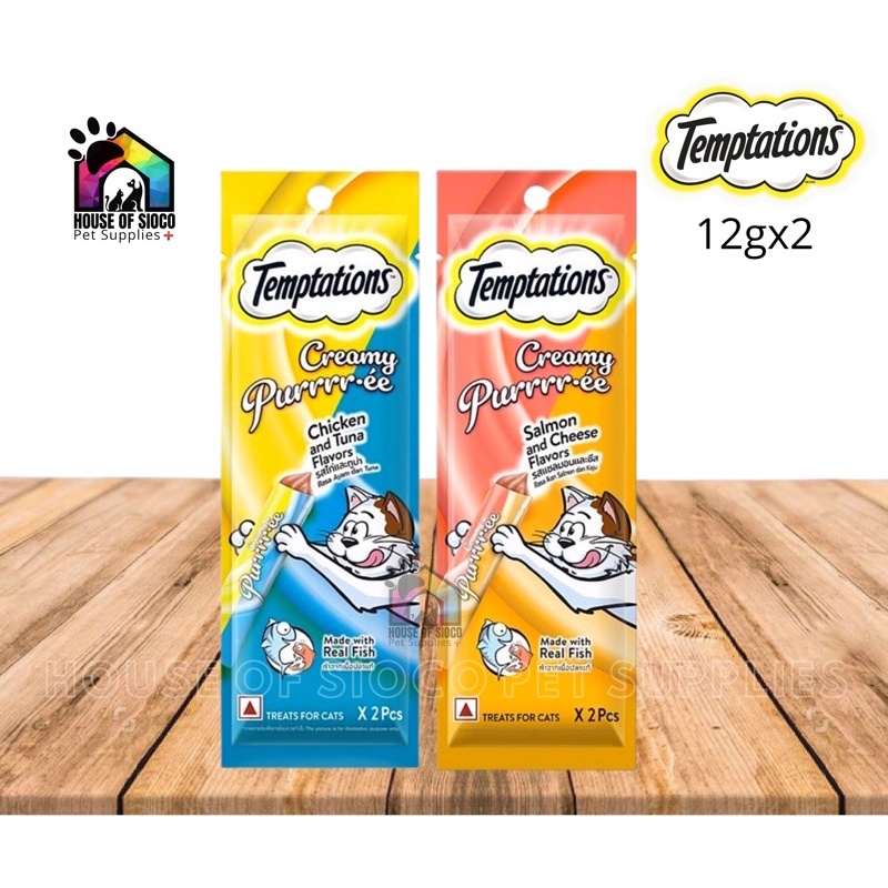 Temptations Creamy Purrrree Cat Treat (12gx2) Shopee Philippines