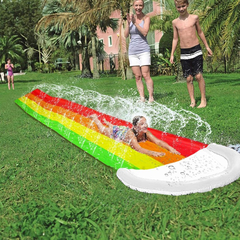 IGeeKid 16 Ft Lawn Water Slide - PVC Outdoor Slip & Slide For Kids, Backyard Summer Water Play Toy