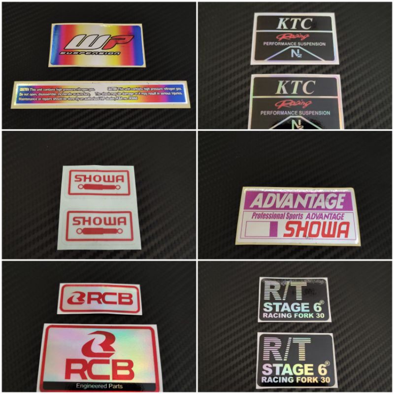 Best quality WP ktc showa rcb r/t stage rainbow hologram Sticker ...