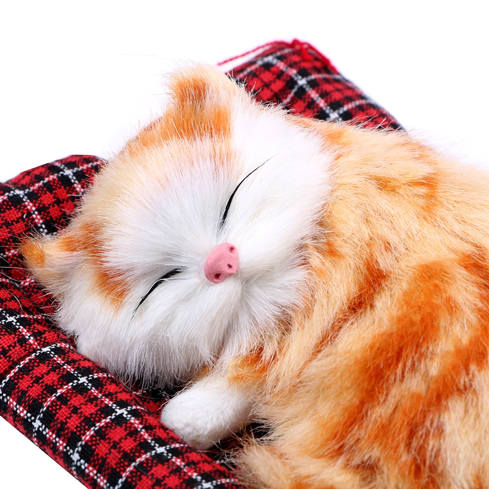 Lovely Plush Kittens Doll Toy Cute Simulation Sleeping Cats Car ...