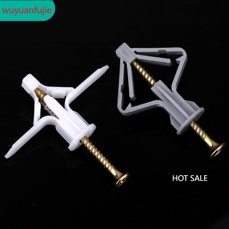 50/100 Piece Drywall Anchor Plastic Expansion Pipe Wall Anchor Plug