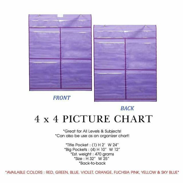 4 POCKETS PICTURE CHART BY CHARTS UNLIMITED | Shopee Philippines