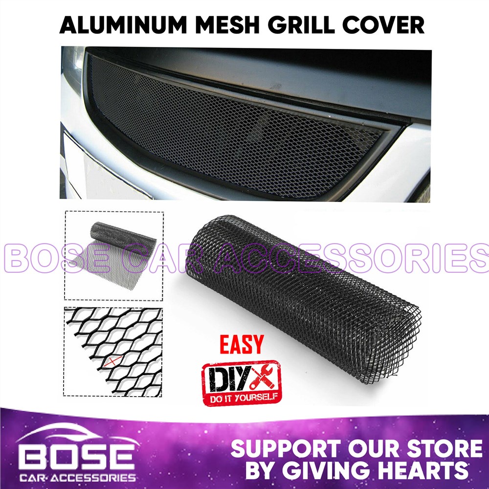 Aluminum Iron Mesh Grill Cover Net Car Bumper Fender Hood Vent Grille ...