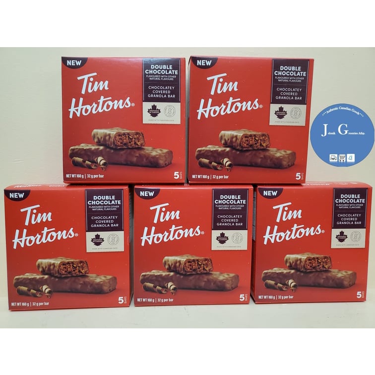  Tim Hortons Double Chocolate Granola Bars, Peanut