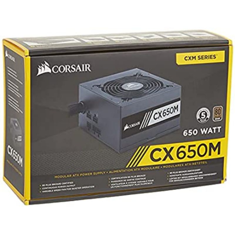 Corsair Cx Series Cx650m 650w 80 Plus Bronze Semi-modular Atx Power 