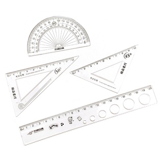 1pc Multifunctional Drawing Ruler For Students, Rotatable Geometric Ruler  With Universal Function, Stationery Set/bookmark Set, Metallic Triangle  Ruler, Protractor For Measuring Angles, Steel Ruler For Drawing, Creative  Flexible Ruler