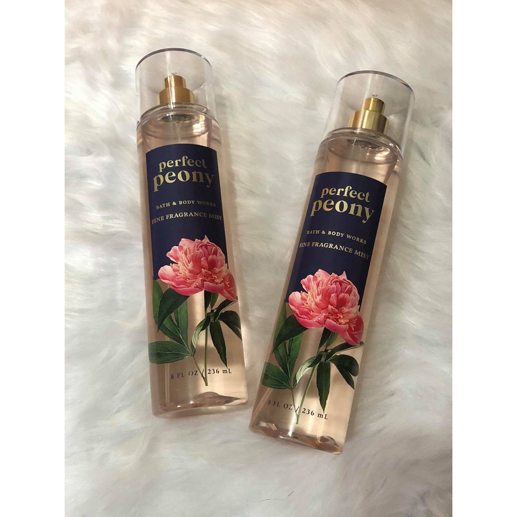 AUTHENTIC PERFECT PEONY BATH AND BODY WORKS FRAGRANCE MIST USA