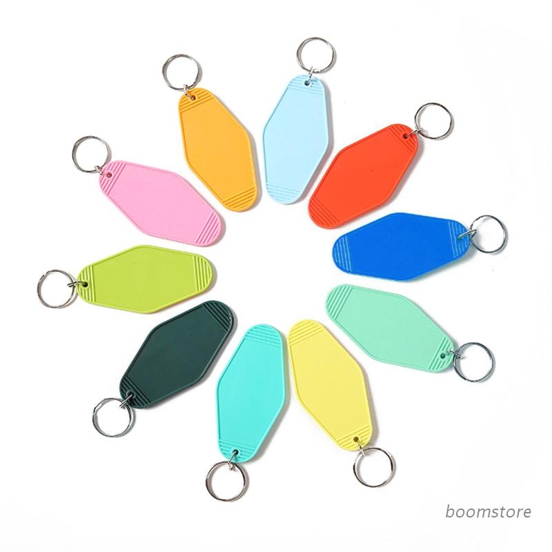 Boom 10X Key Label 10pcs Motel Hotel Keychains Rhombus Vintage ...