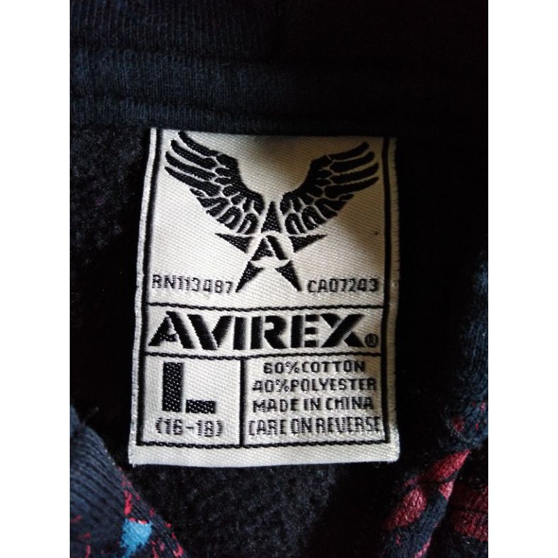 avirex skull zip up