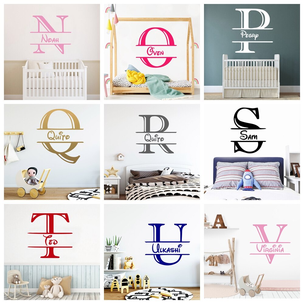 Diy Custom Name Wall Stickers Vinyl Decals For Kids Rooms Decor ...