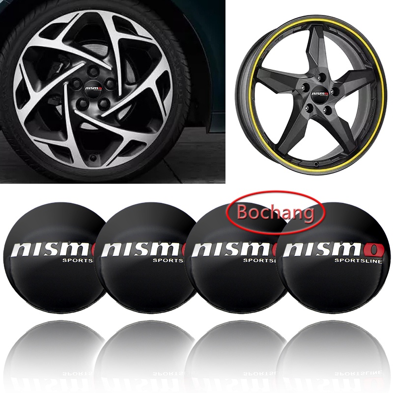 4 pcs 56mm Car Rim Cover Sticker Wheel Center Hub Cap Sticker Wheel For ...