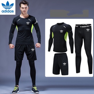 Adidas Clover Men 3 Pieces Swimming Suit Top Shorts Pants