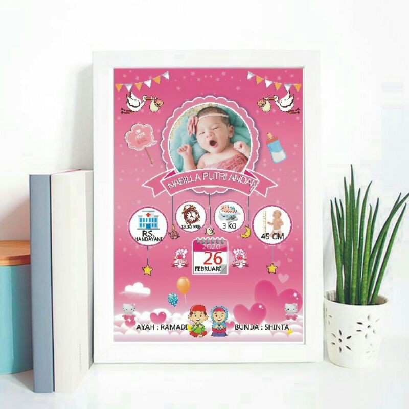 Print baby biodata frame 10R | Shopee Philippines
