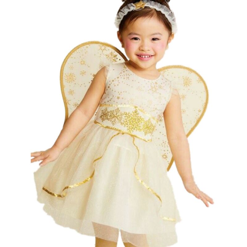 Hyde and Eek Infant & Toddler Girls Gold Glitter Snowflake Angel Costume  Dress Ups 18-24M ,2-3T USA | Shopee Philippines