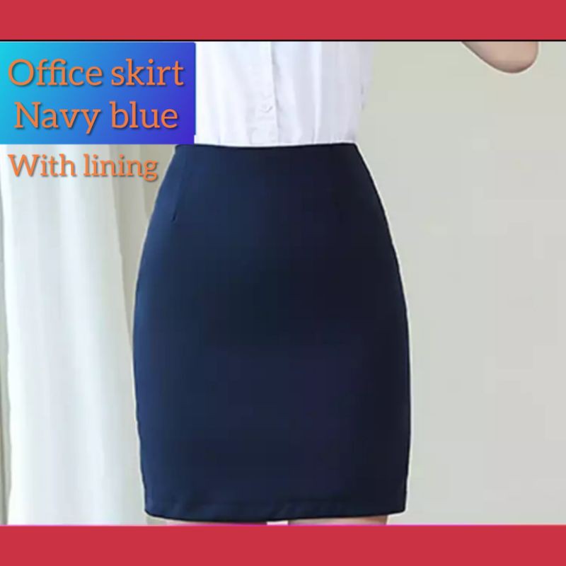 Office Skirt mini(Navy Blue)
