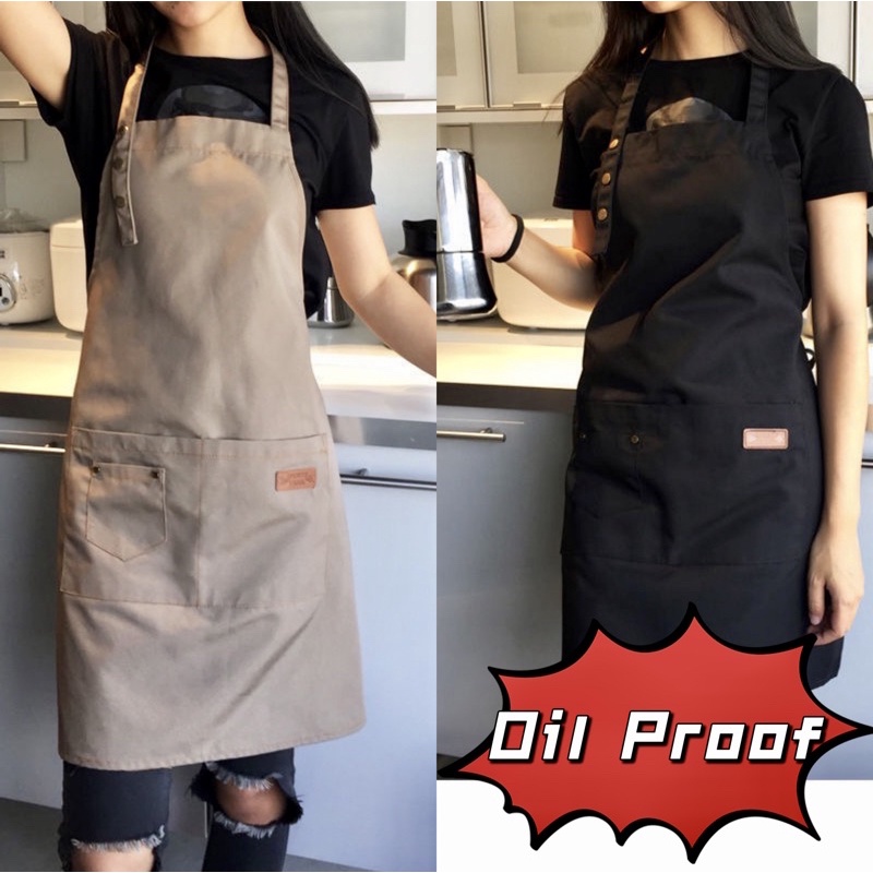 Oil proof Apron home kitchen high-end coffee shop oil-proof logo cotton ...