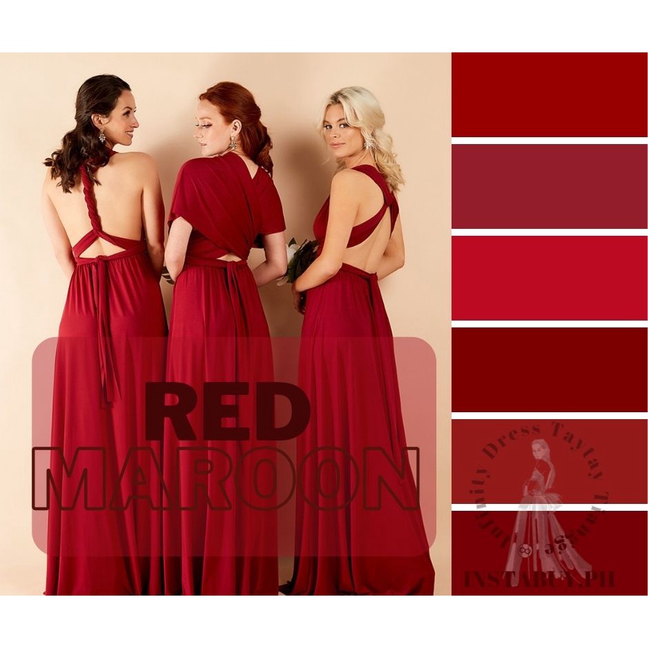 Marsala red infinity store dress