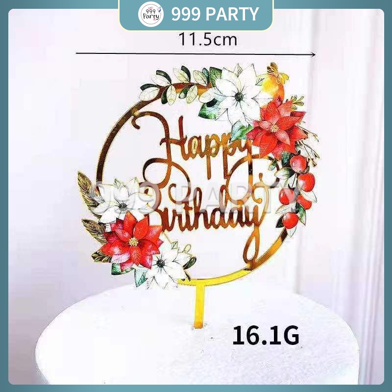 Happy Birthday Cake Topper Acrylic Letter Cake Toppers Party