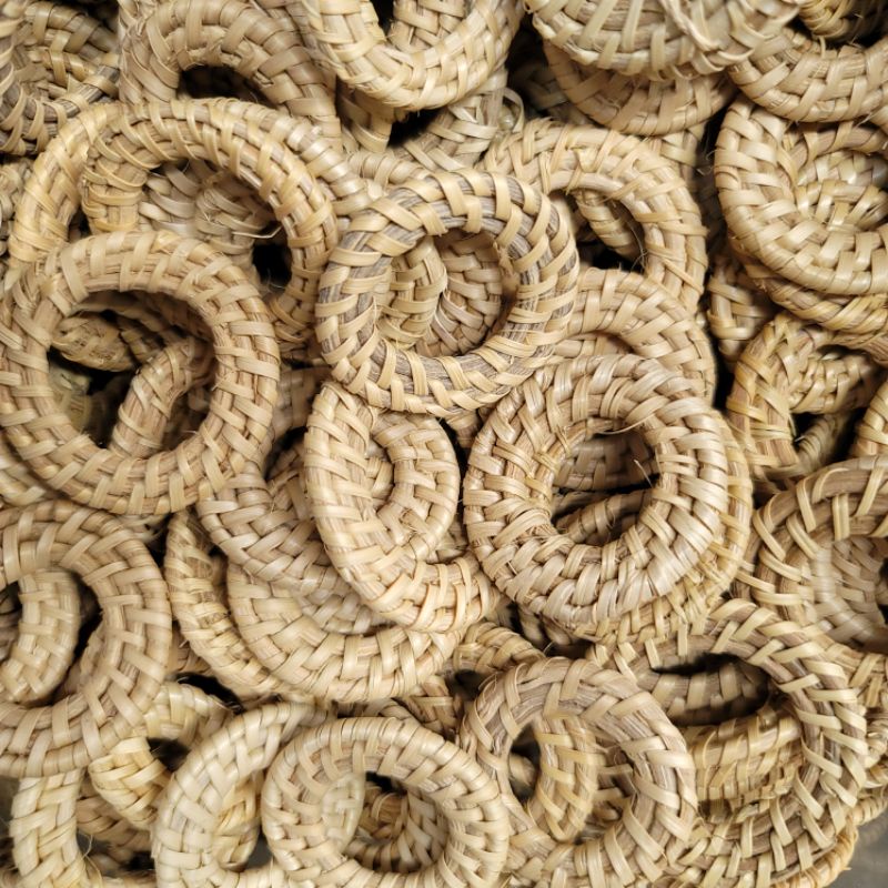 Native fashion Earings rattan donut 25~55mm | Shopee Philippines