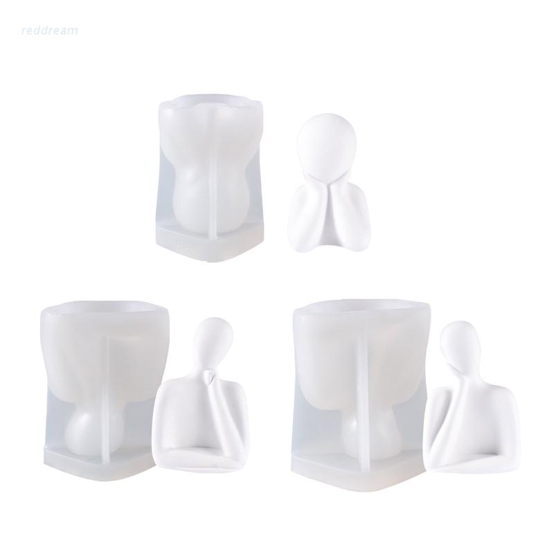 REDD 1/3Pcs Candle Molds Silicone Body Candle Moulds Candle Making Kit