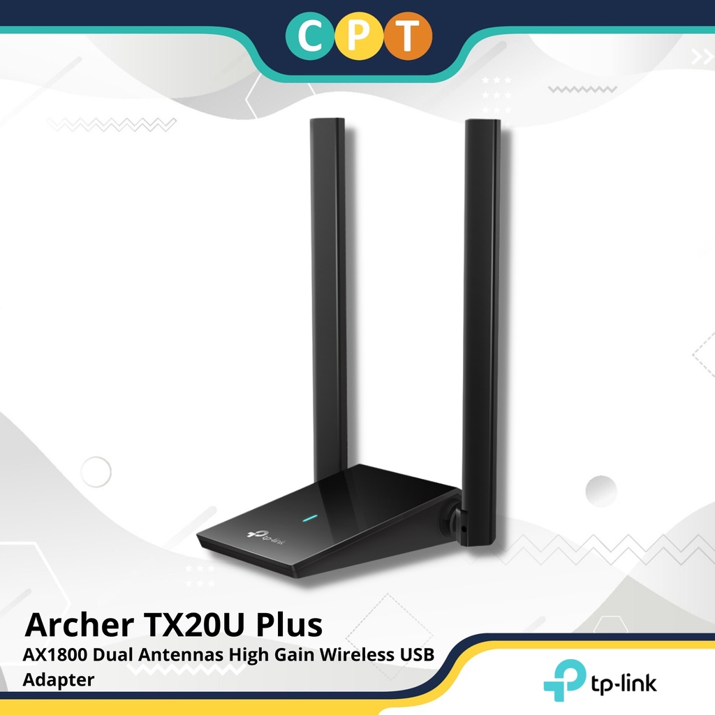 Tp link archer tx20u plus ax1800 dual antennas high gain wireless usb