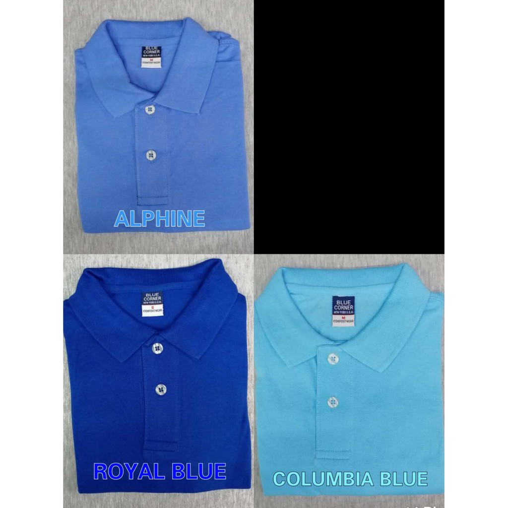 Blue Corner With Collar For Men and Women (UNISEX) (COLORED) | Shopee ...