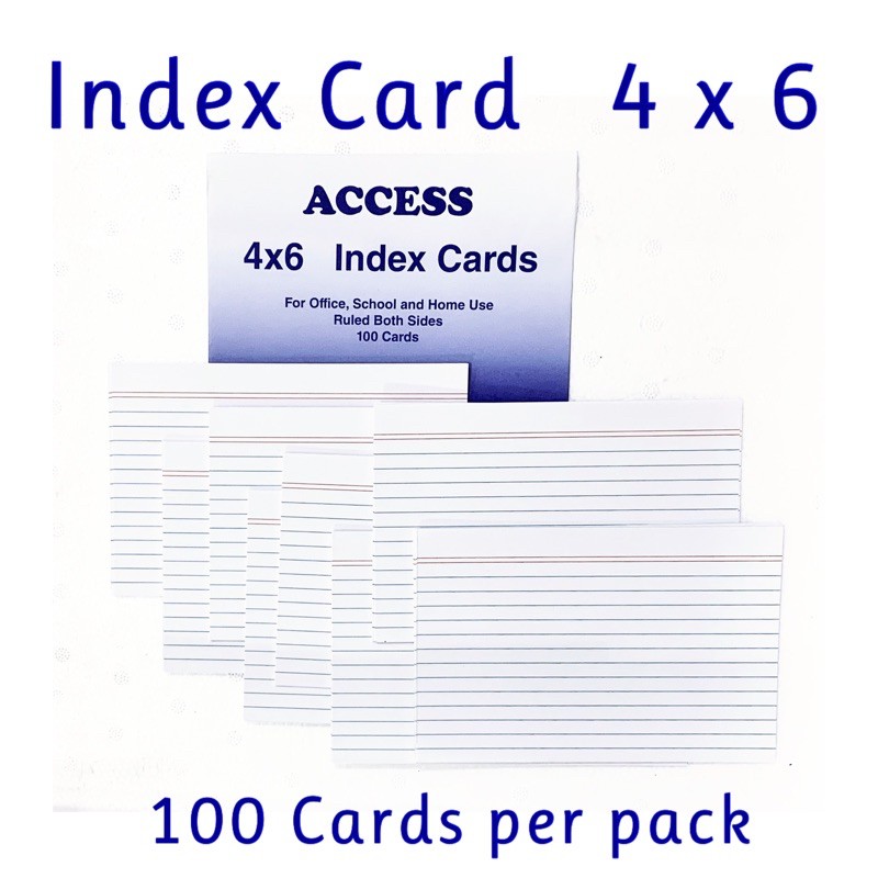 Index card 4 x 6 100 pieces per pack shopee philippines