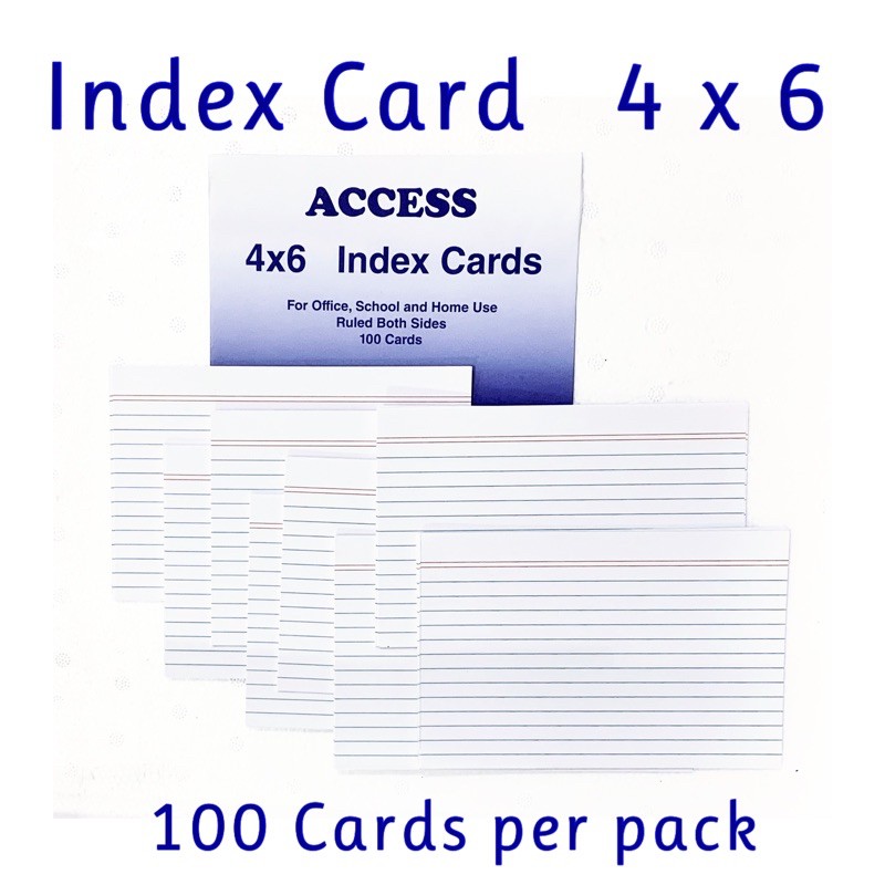 Index Card 4x 6 Ruled 100 count