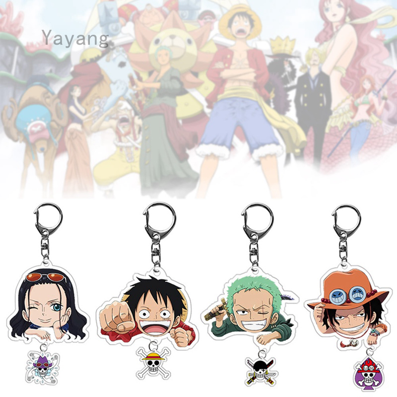 Yayang Anime One Piece Luffy Nami Pendant Keychain Acrylic Keyring Fans ...