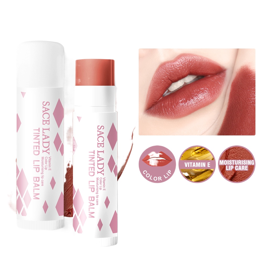 SACE LADY Tinted Lip Balm Therapy Long Lasting VE Moisturizing Tinted