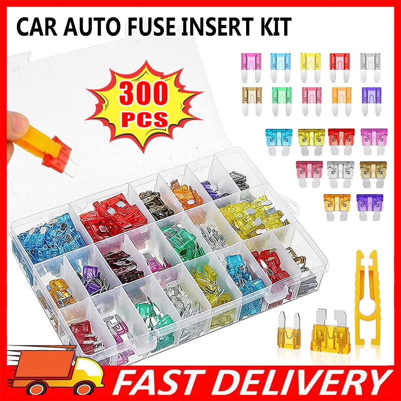 242/300 PCS Mini Fuse Box for Motorcycle Plate Small Car Fuse Set ...