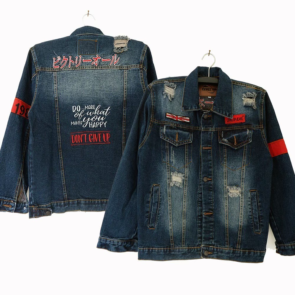 Men's Ripped JEANS Jacket Men's DENIM Latest FASHION Boys Tops Men's ...