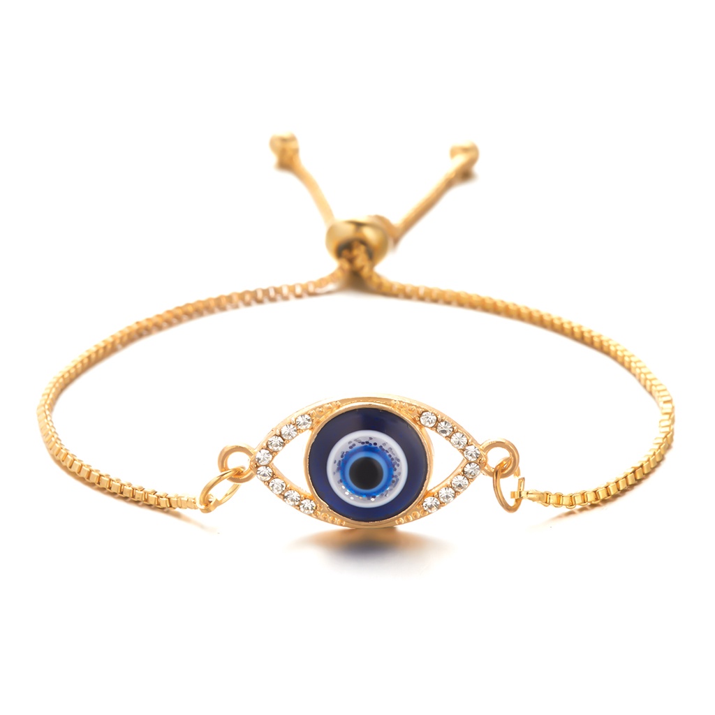 Blessed Evil Eye Bracelet Women Diamond Adjustable Wristband Lucky ...